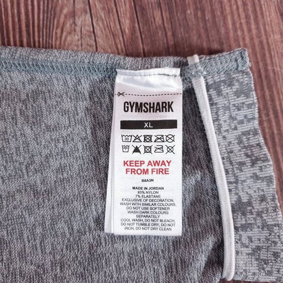 *FLAW* Gymshark Womens Size XL Marl Seamless Leggings Gray - Picture 9 of 15